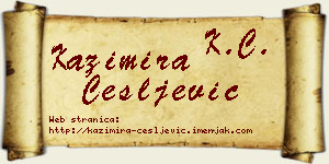 Kazimira Češljević vizit kartica